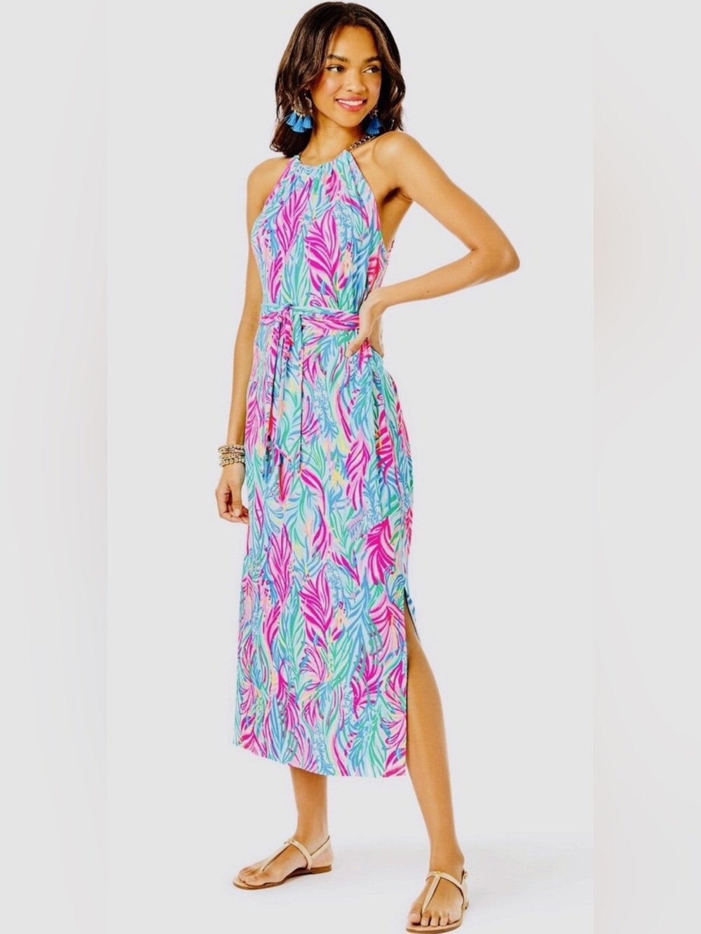 Lilly Pulitzer Bingham Halter Midi Dress Sea Turtle
Soiree Print Size S